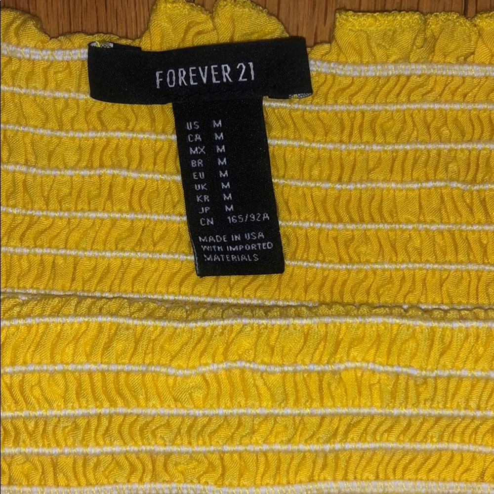 Sunshine Yellow Smocked Tube Top - Picture 3 of 4